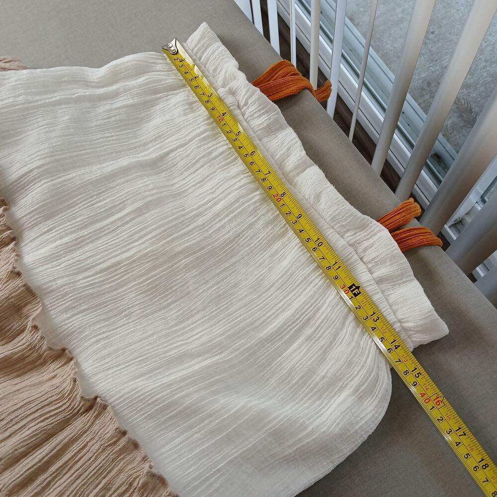 Blu Pepper Tiered Maxi Sundress S white tan orange brown colorblock lined - Picture 11 of 12